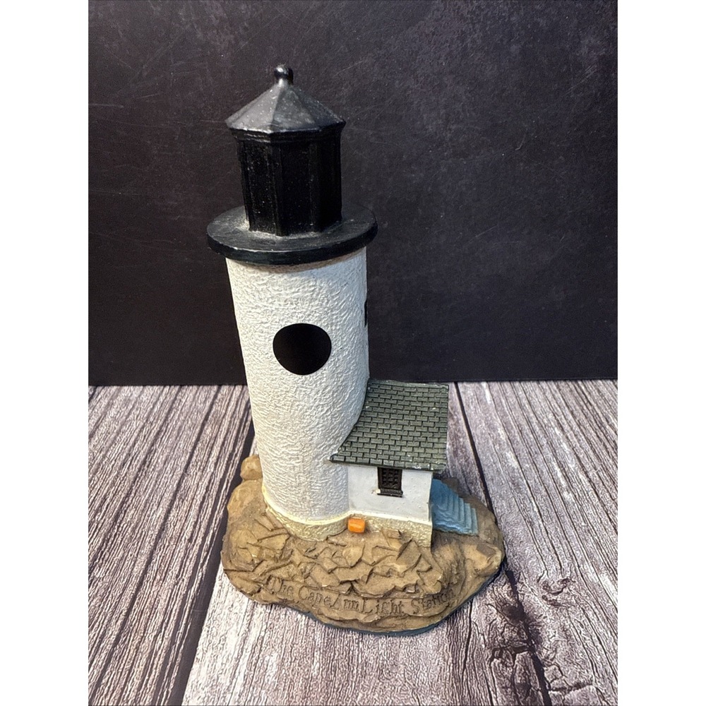 5" The Cape Ann Light Station Lighthouse Resin Figure Rockport MA  Unique Rare